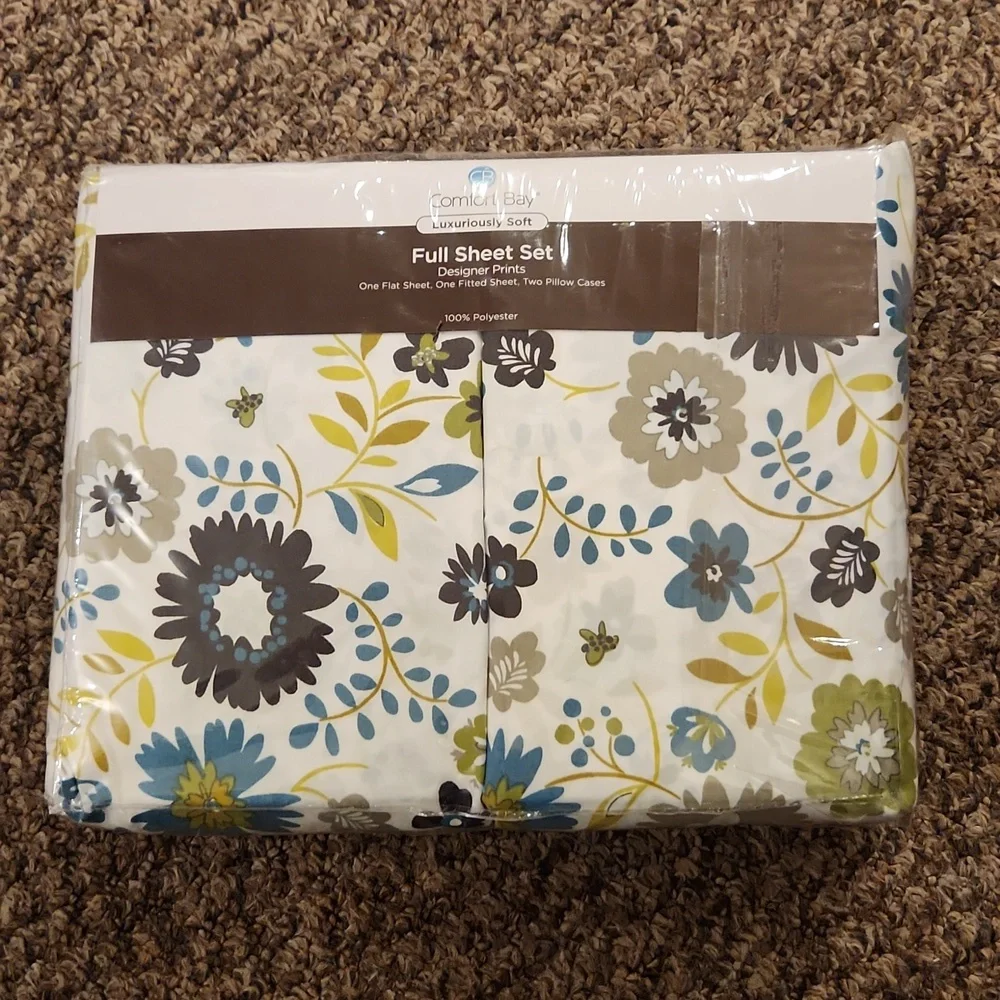 NWT Comfort Bay Full Sheet Set